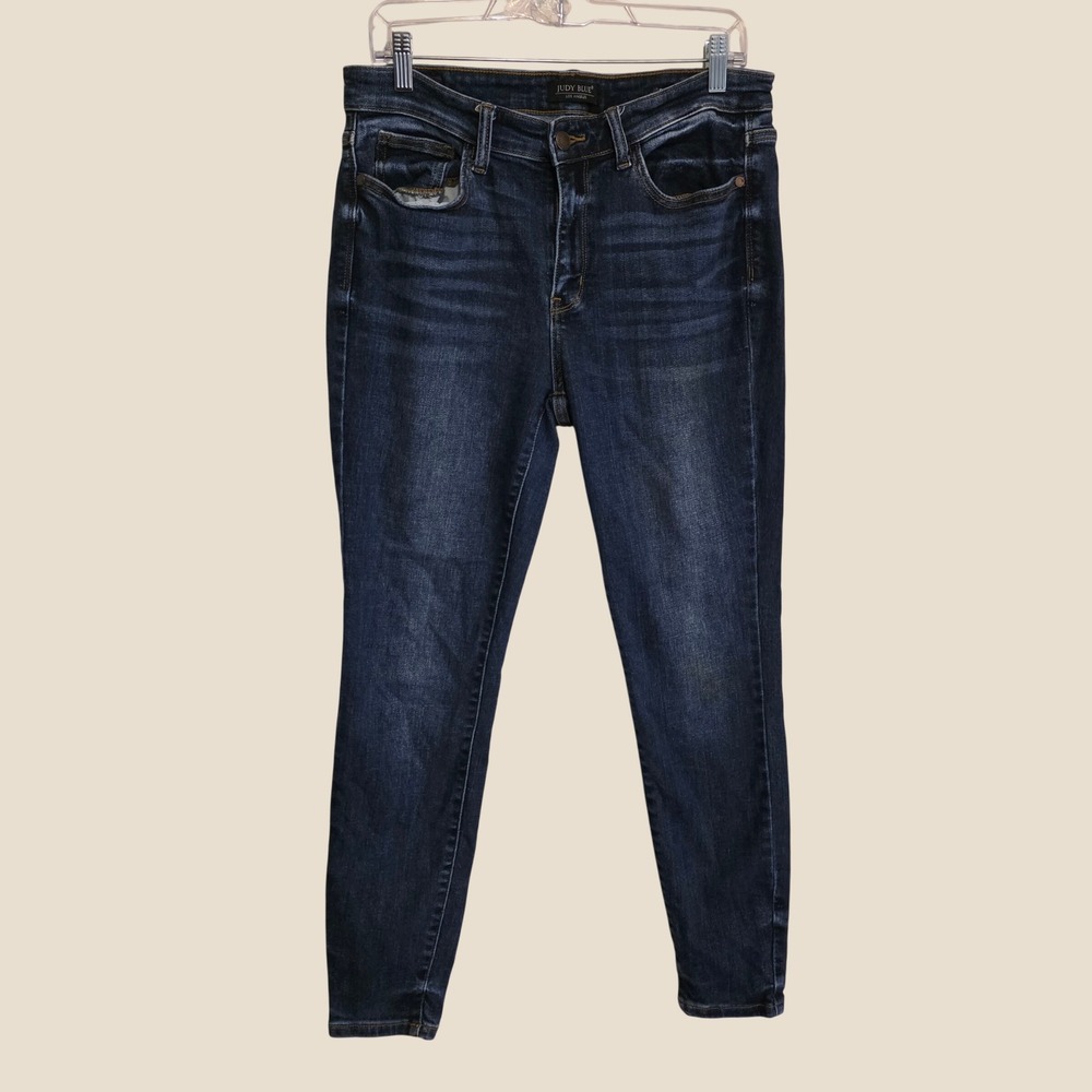 Judy Blue Womens Jeans Skinny Fit Size 13/31 Stretch Dark Wash Denim Pants